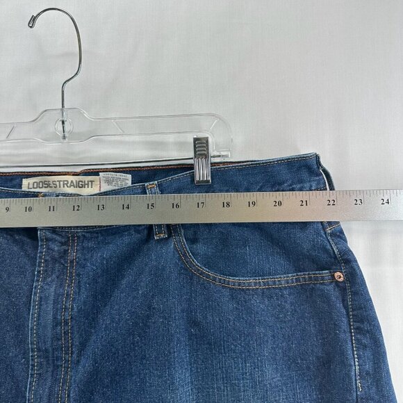 Levi's 569 Loose Straight Boyfriend Jean Shorts Womens W44 High Rise Denim Blue - Picture 3 of 9